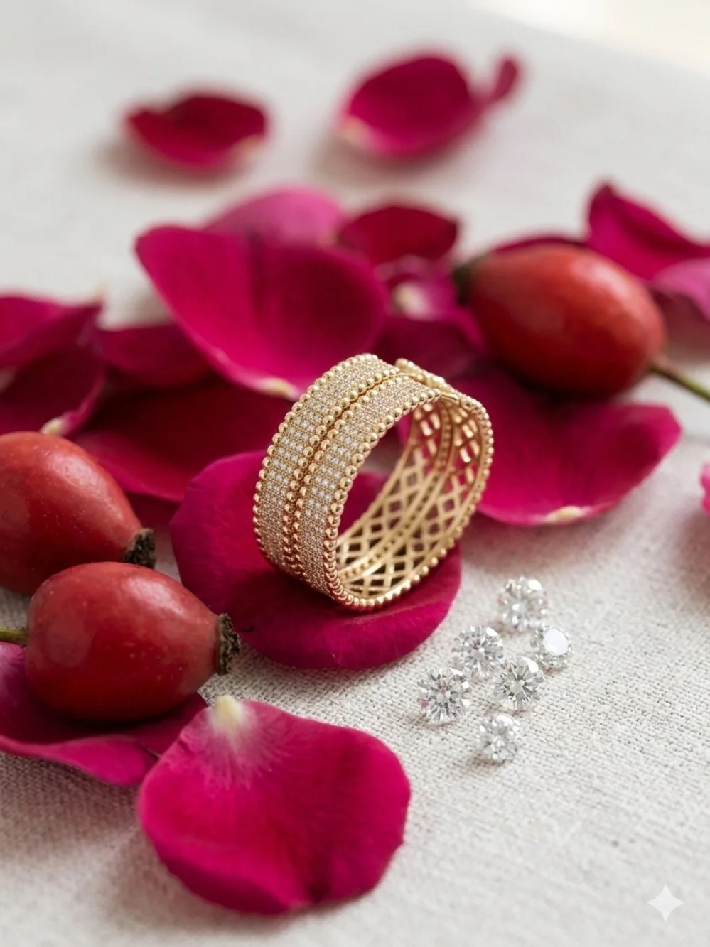 14k Gold - Filled Pave Crystal Wide Band Earrings - Picture 2 of 2
